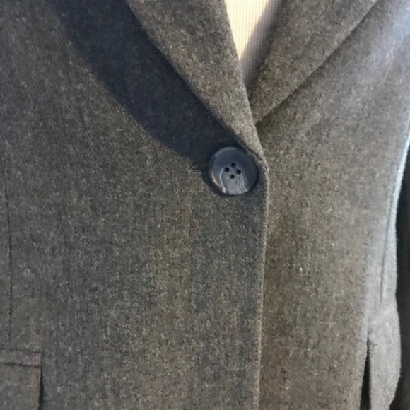 Pendleton: Classic Vintage Gray Virgin Wool One Button Blazer Sz 8P - Picture 6 of 9